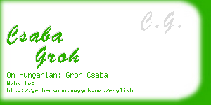 csaba groh business card